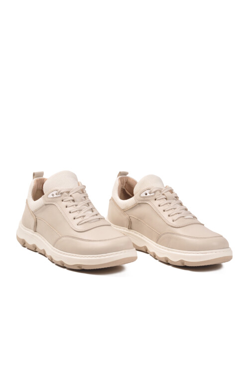 Bej Hakiki Deri Erkek Casual Ayakkabı 242290 M