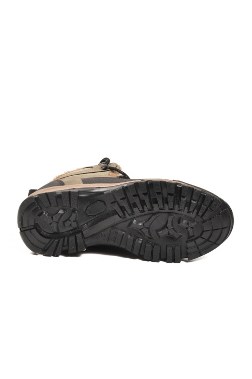 Bej İçi Kürklü Soğuğa Dirençli Kaymaz Taban Unisex Outdoor Bot 980 G