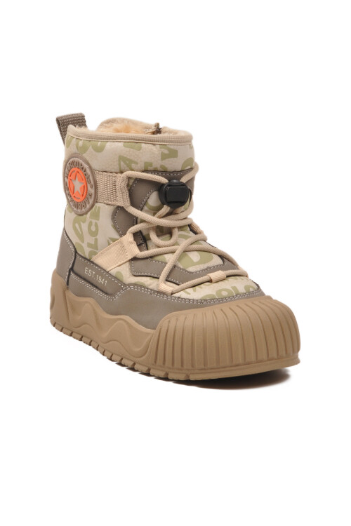 Bej İçi Kürklü Soğuğa Dirençli Kaymaz Erkek Çocuk Bot 22664 P