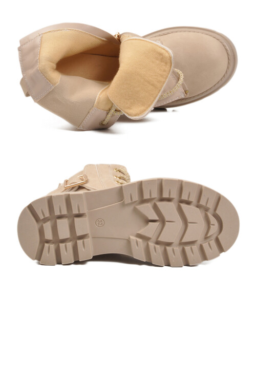 Bej İçi Polarlı Kaymaz Kız Çocuk Bot Aleda F