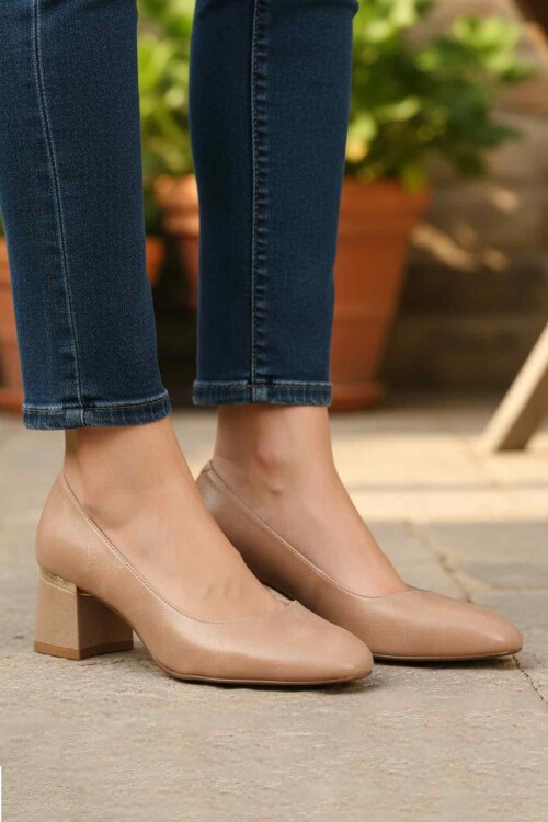 Bej Kadın Topuklu Ayakkabı 357184 Z