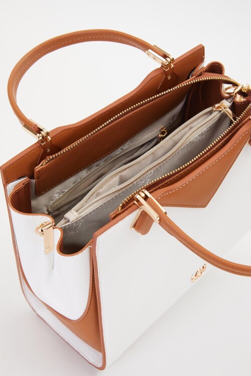 Beyaz Camel Kadın Omuz Çantası 930204