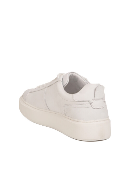 Beyaz Hakiki Deri Erkek Casual Ayakkabı 751023 M