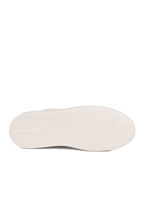 Beyaz Hakiki Deri Erkek Casual Ayakkabı 751023 M