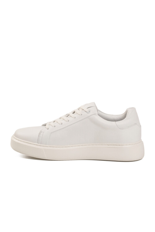 Beyaz Hakiki Deri Erkek Casual Ayakkabı 7519112 M