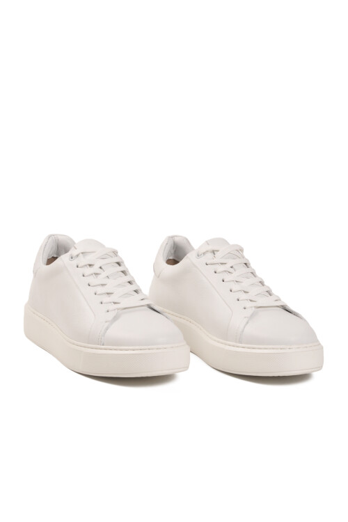 Beyaz Hakiki Deri Erkek Casual Ayakkabı 7519112 M