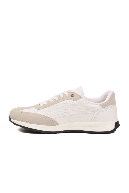 Beyaz Bağcıklı Hafif Esnek Erkek Sneaker 584 M