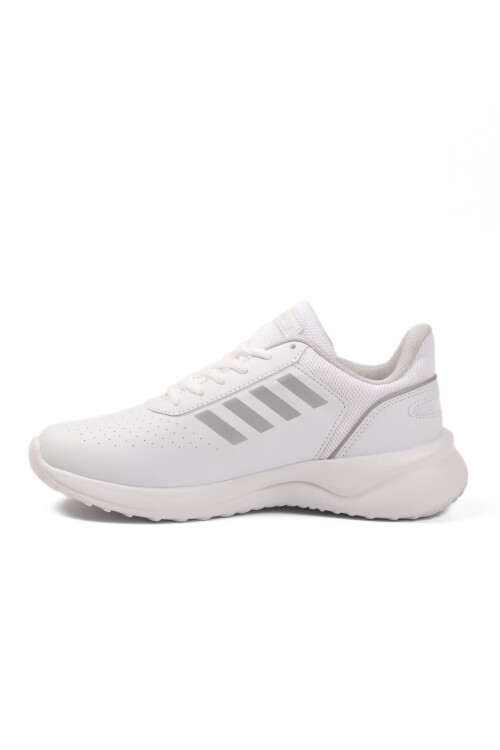 Beyaz Bağcıklı Hafif Esnek Unisex Spor Ayakkabı Nereus G