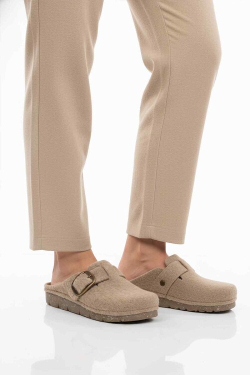 Camel Keçe Anatomik Kadın Ev Terliği K-117.005 Z