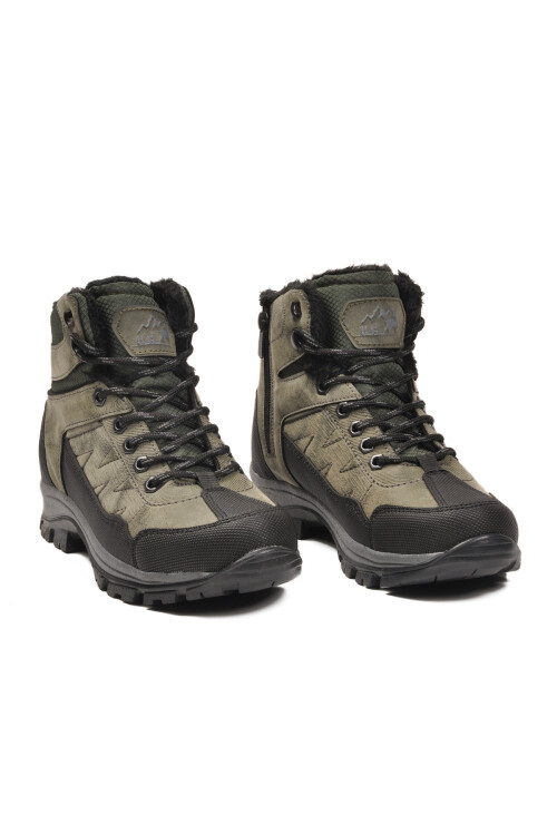 Haki İçi Kürklü Soğuğa Dirençli Kaymaz Taban Unisex Outdoor Bot 980 G