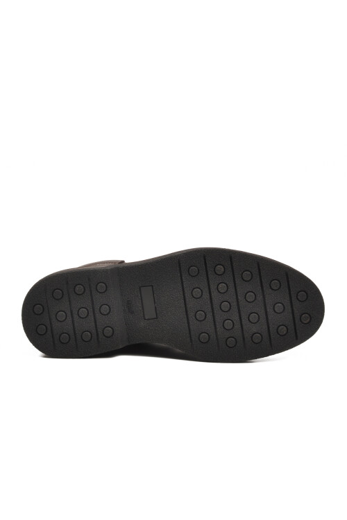 Kahve İçi Dışı Hakiki Deri Fermuarlı Erkek Bot 2112 M