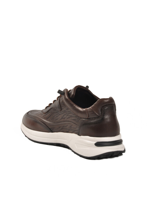 Kahve Hakiki Deri Erkek Casual Ayakkabı 1003 M