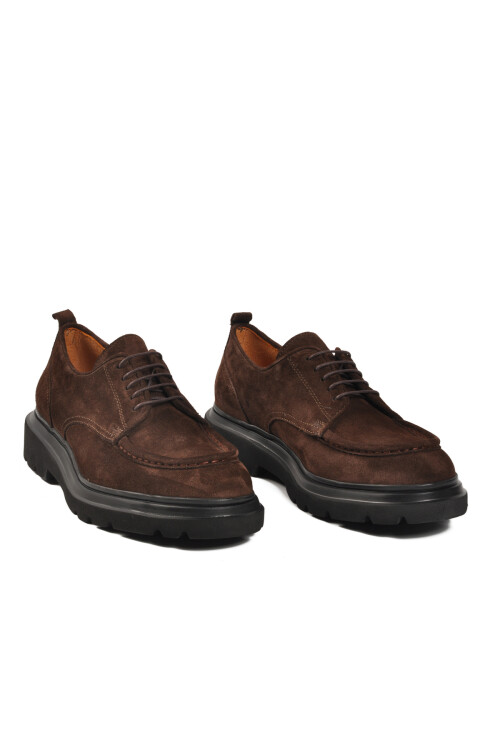 Kahve Nubuk Hakiki Deri Erkek Casual Ayakkabı 54083 M