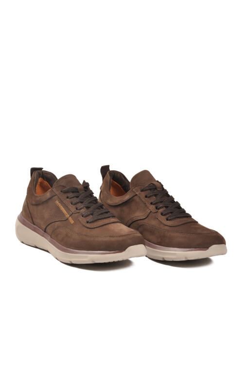 Kahve Nubuk Hakiki Deri Bağcıklı Erkek Casual Ayakkabı 252012 M