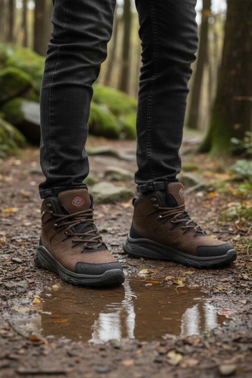 Kahve Nubuk Su Geçirmez Erkek Outdoor Bot M2041 M