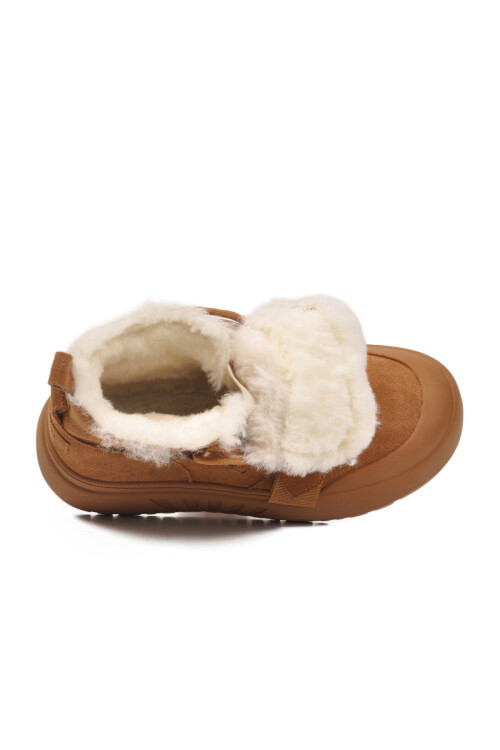 Kahve Süet İçi Kürklü Soğuğa Dirençli Kaymaz Kadın Bot Tape Z