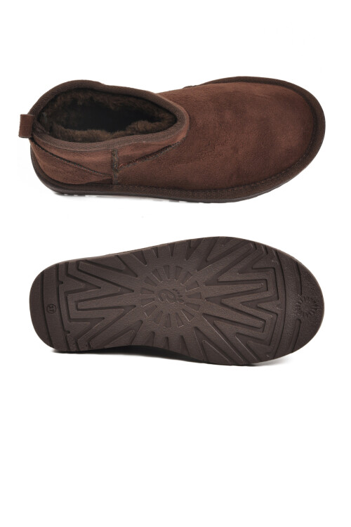 Kahve İçi Kürklü Soğuğa Dirençli Kadın Bot U-19 Z