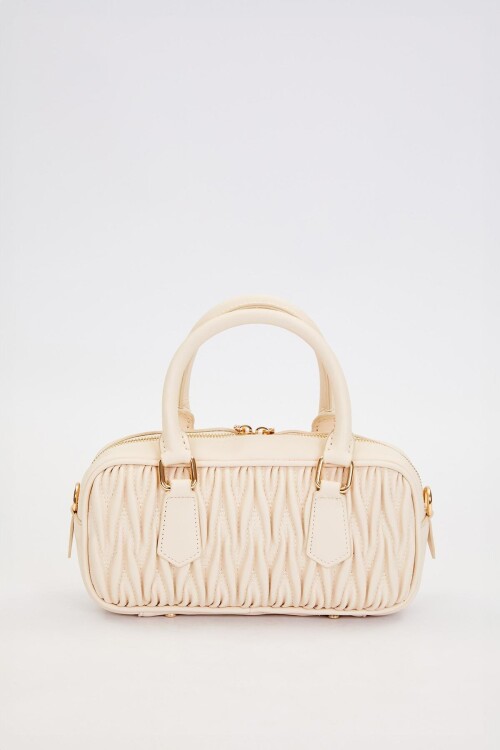 Krem Kadın El ve Omuz Çantası 930928