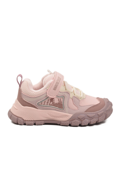 Pudra Cırtlı Hafif Esnek Kaymaz Kız Çocuk Spor Ayakkabı 22678 P