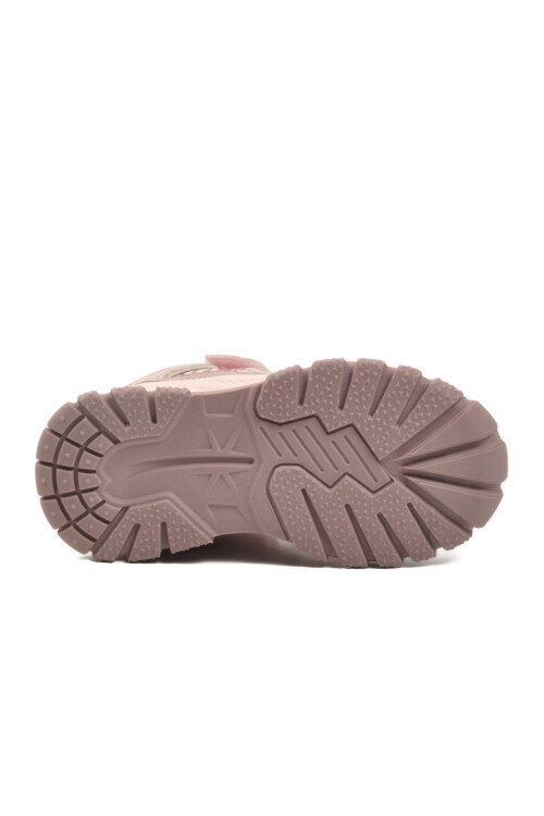 Pudra Cırtlı Hafif Esnek Kaymaz Kız Çocuk Spor Ayakkabı 22678 P