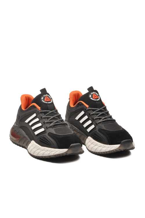 Siyah Beyaz Memory Foam Hafif Esnek Erkek Spor Ayakkabı 2237 M