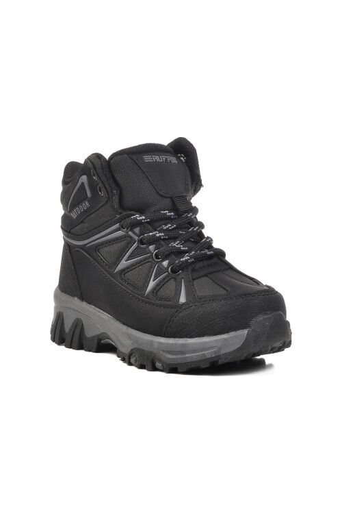 Black Smoked Polar Non-Slip Sole Childrens Outdoor Boots 2301 P