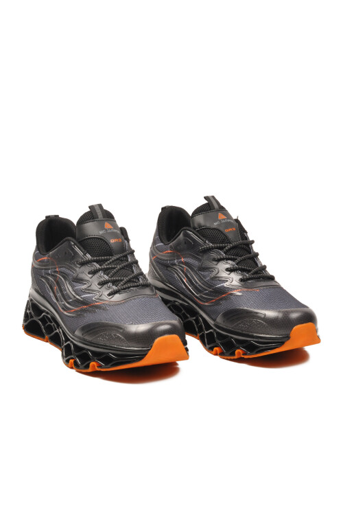 Siyah Füme Memory Foam Bağcıklı Hafif Esnek Erkek Sneaker 2326 M
