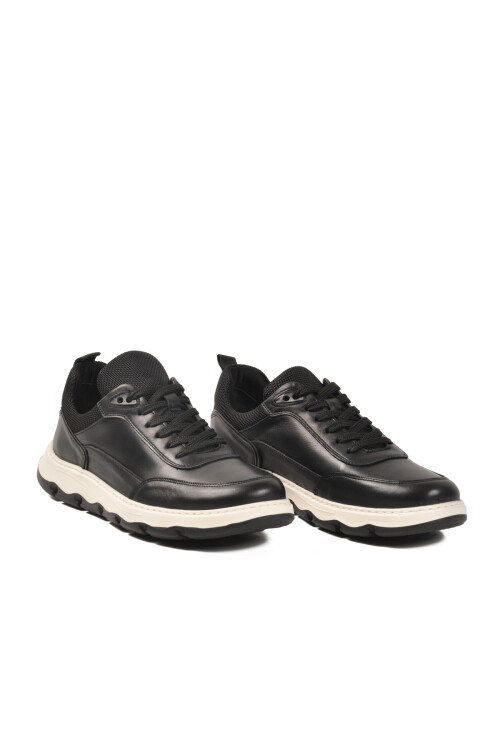 Siyah Hakiki Deri Erkek Casual Ayakkabı 242290 M