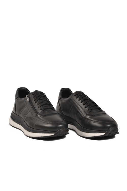 Siyah Hakiki Deri Erkek Casual Ayakkabı 6141200 M