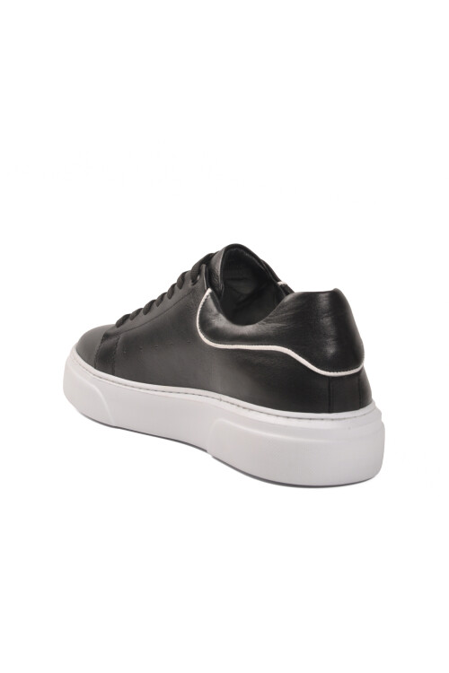 Siyah Hakiki Deri Erkek Casual Ayakkabı 751025 M