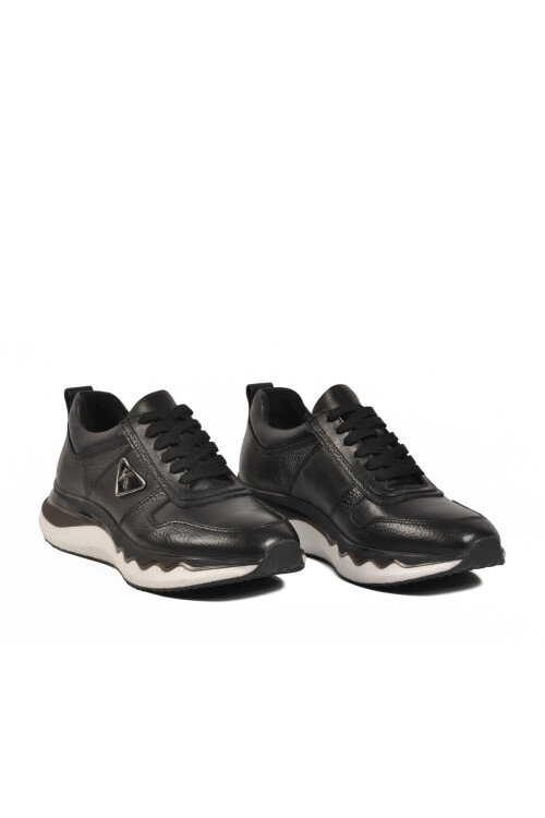 Siyah Hakiki Deri Erkek Casual Ayakkabı 7842027 M