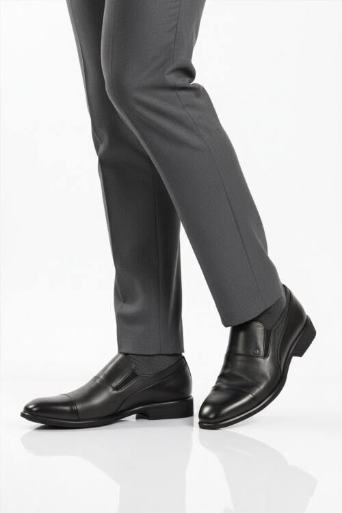 Siyah Hakiki Deri Erkek Klasik Ayakkabı 00811-26K M