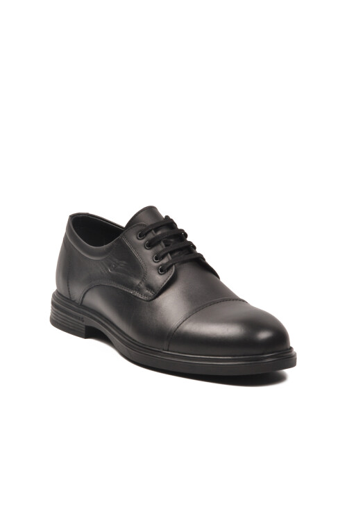 Siyah Hakiki Deri Ortopedik Erkek Klasik Ayakkabı 825501 M