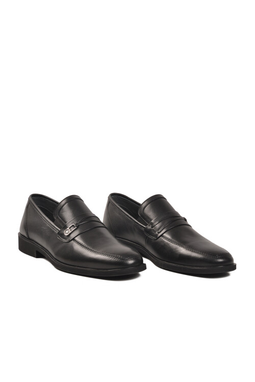 Siyah Hakiki Deri Erkek Klasik Ayakkabı 00881-26K M