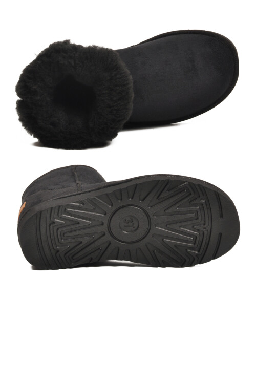 Black Fur Lined Womens Boots PC-52127 Z