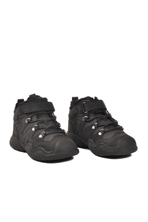 Siyah İçi Kürklü Kaymaz Taban Soğuğa Dirençli Erkek Çocuk Bot 2090 F