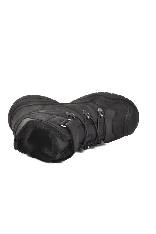 Siyah İçi Kürklü Kaymaz Taban Soğuğa Dirençli Erkek Çocuk Bot 2090 F