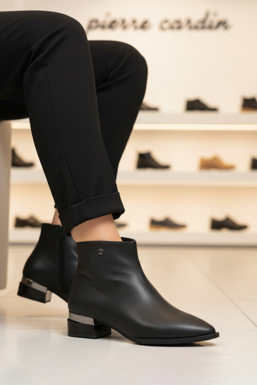 Siyah İçi Kürklü Soğuğa Dirençli Kadın Bot PC-54991 Z