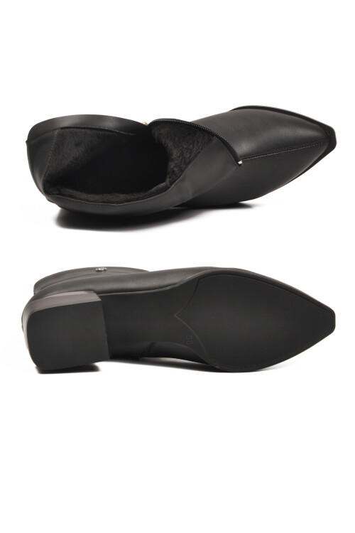 Siyah İçi Kürklü Soğuğa Dirençli Kadın Bot PC-54991 Z