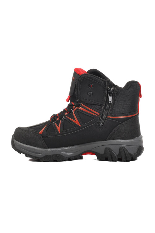 Black Red Polar Non-Slip Sole Childrens Outdoor Boots 2301 P