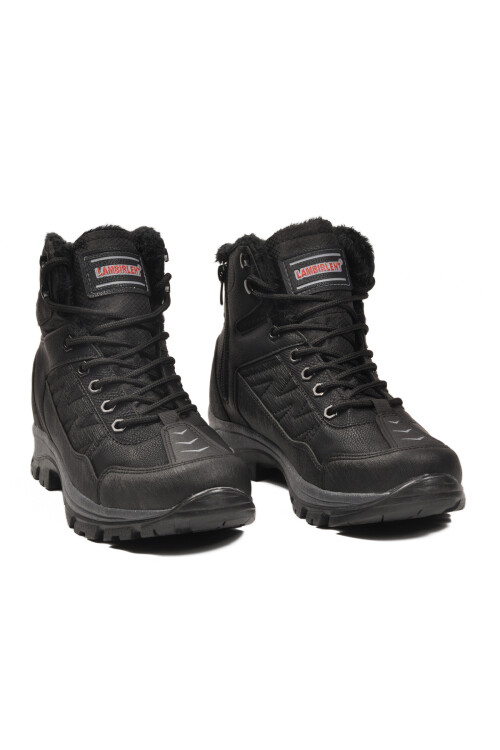 Siyah Kroko İçi Kürklü Kaymaz Taban Soğuğa Dirençli Erkek Outdoor Bot 980 M