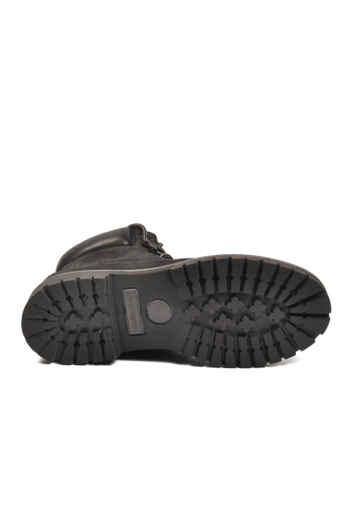 Siyah Nubuk Hakiki Deri Kaymaz Erkek Bot 725812 Helppo M