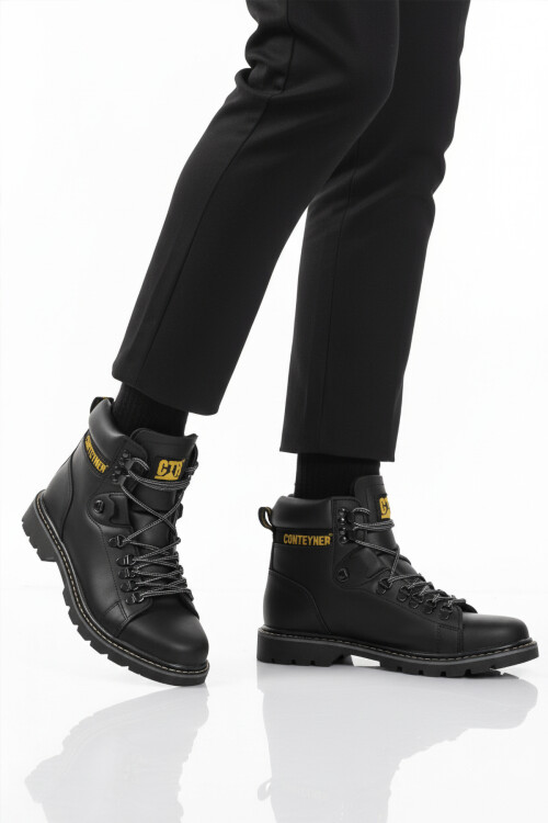 Siyah Bağcıklı Kaymaz Taban Erkek Bot 930 M