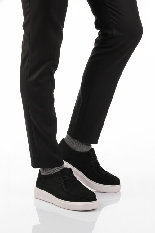 Siyah Nubuk Jel Taban Anatomik Erkek Casual Ayakkabı 1614 M