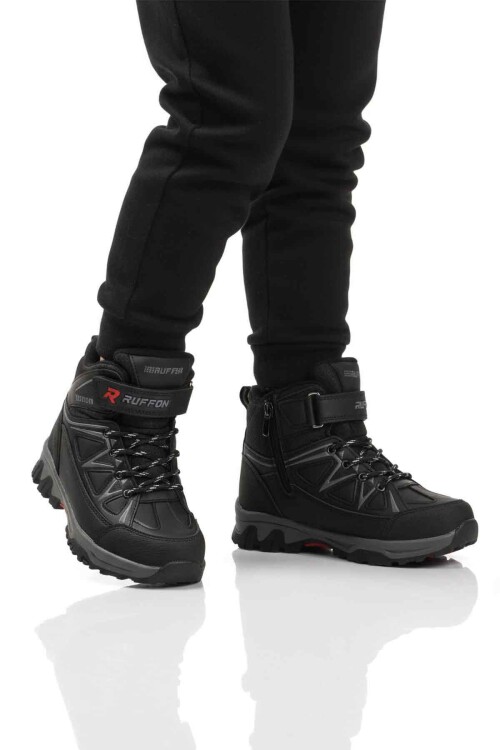 Siyah Polarlı Kaymaz Çocuk Outdoor Bot 2301 F