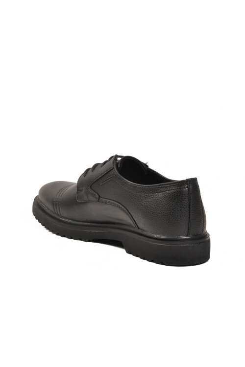 Siyah Bağcıklı Kaymaz Taban Erkek Klasik Ayakkabı 455 M