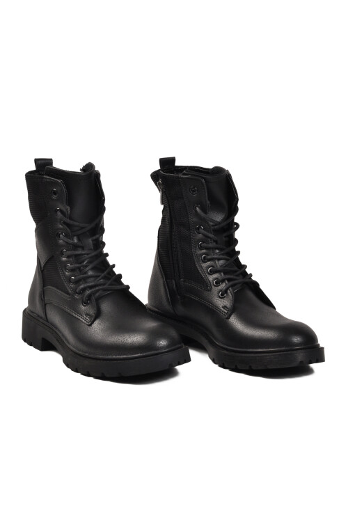 Siyah İçi Polarlı Kaymaz Taban Uzun Erkek Bot 756 M