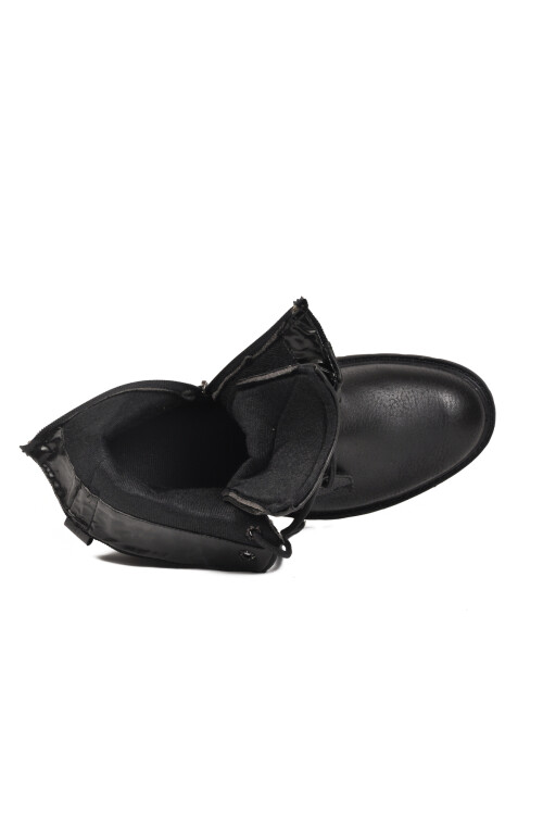 Siyah İçi Polarlı Kaymaz Taban Uzun Erkek Bot 756 M