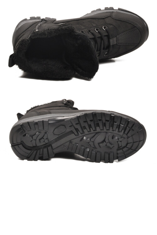 Siyah İçi Kürklü Soğuğa Dirençli Kaymaz Taban Unisex Outdoor Bot 980 G
