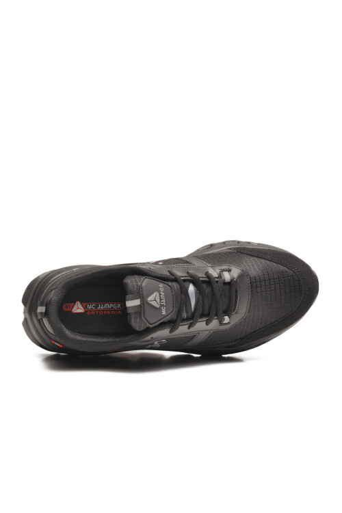 Siyah Memory Foam Hafif Esnek Bağcıklı Erkek Sneaker 2394 M